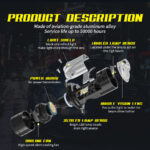 luz led doble lupa a7 doble color h4 - Imagen 4