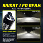 luz led doble lupa a7 doble color h4 - Imagen 3