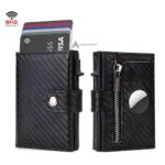 Billetera Minimalista de Fibra de Carbono con Protección RFID y Soporte para AirTag