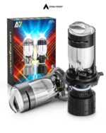 luz led doble lupa a7 doble color h4