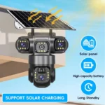 Camara De Seguridad Triple Lente Exterior Solar Panel V380pr - Imagen 5