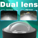 Faro LED Mini F90 H4 Lupa 120W 30000 LM - Imagen 3