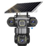 Camara De Seguridad Triple Lente Exterior Solar Panel V380pr