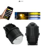 Neblineros Bi-LED Laser 3 Pulgadas con Control por App Bluetooth Triple Color (Par)