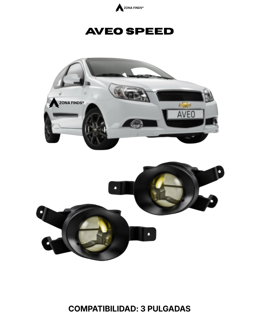 12 Bases para Exploradoras Tipo Lupa Chevrolet Aveo Speed (Ajuste Original) - Imagen 1
