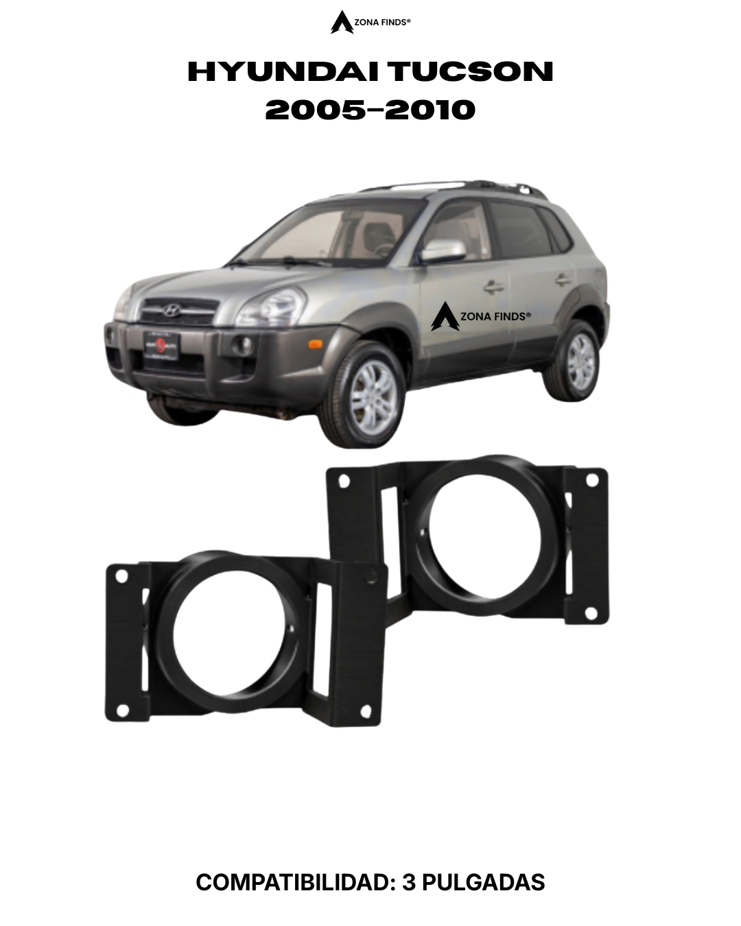 13 Bases para Exploradoras Tipo Lupa Hyundai Tucson (Ajuste Original) - Imagen 1
