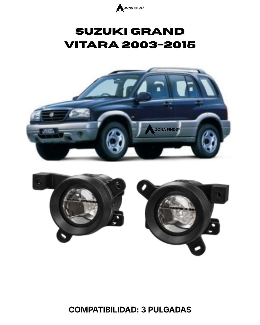 7 Bases para Exploradoras Tipo Lupa Grand Vitara 2003-2015 (Ajuste Original) - Imagen 1
